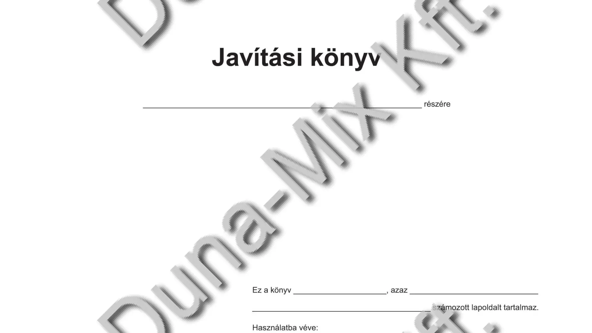 Javítási könyv